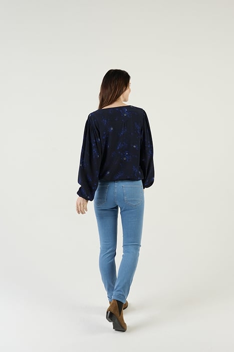 WRAP BLOUSE WITH PRINT NIGHT SKY 3