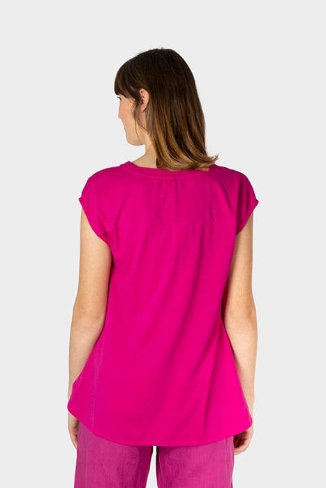 T-SHIRT CAP SLEEVES FESTIVAL FUCHSIA 2