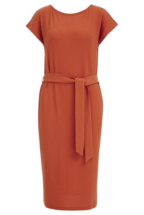 DRESS MIDI CINNAMON BROWN 3