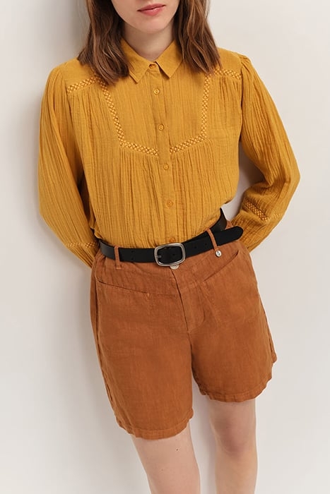 CHLOE - HONEY EMBROIDERED PLAID SHIRT 1