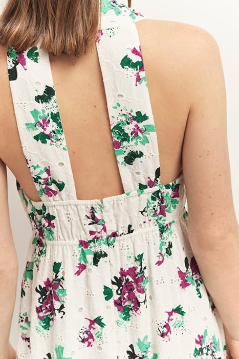 RITUEL - OFF WHITE LONG DRESS WITH PARTY DAY PRINT 5