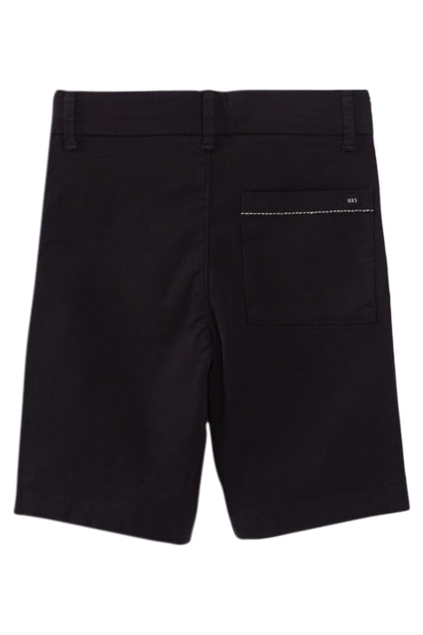 BOYS' BLACK CHINO SHORTS WITH SADDLE STITCHED POCKETS 2