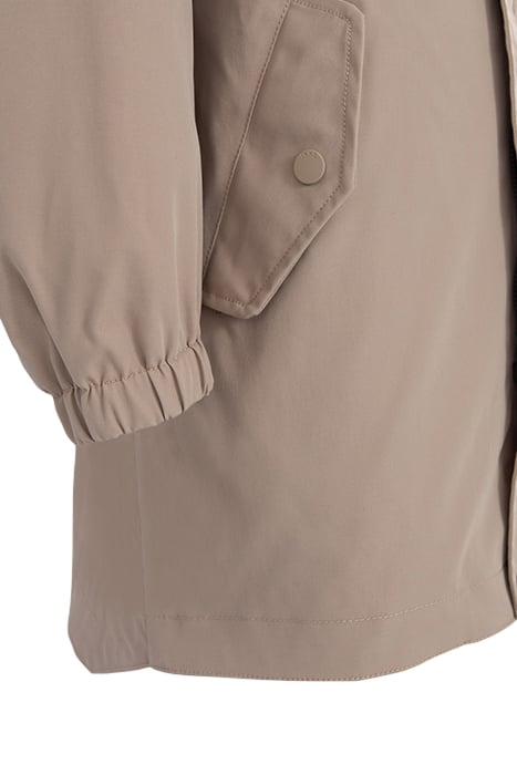 BOYS’ BEIGE HOODED PARKA WITH EMBROIDERED BACK 5