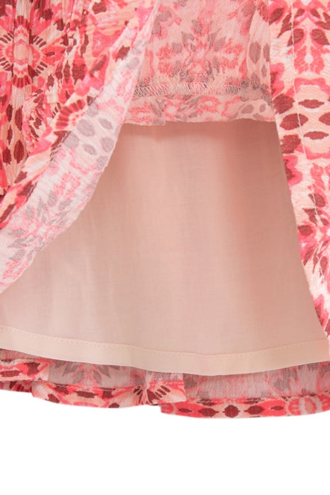 GIRLS’ PINK SHORT SKIRT WITH ETHNIC PRINT 4