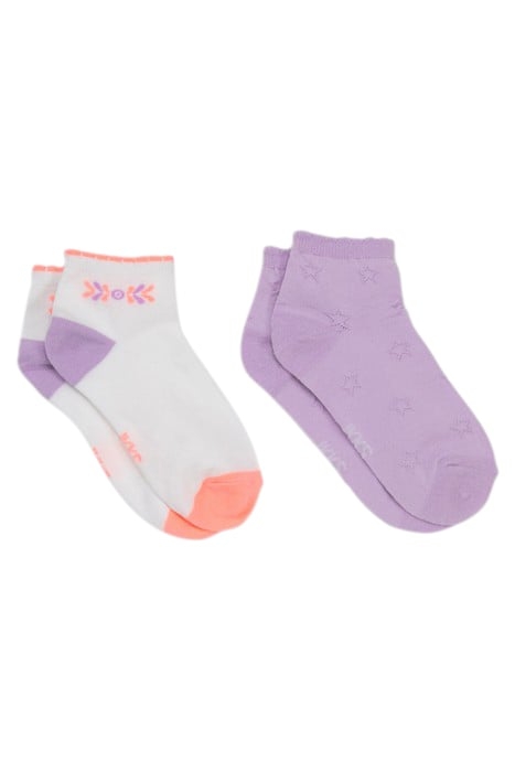 GIRLS’ LILAC AND WHITE SHORT SOCKS 2