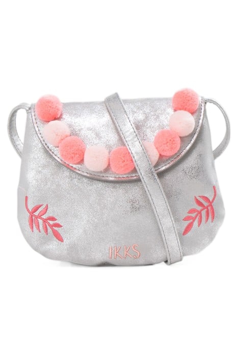 GIRLS’ SILVER SHOULDER BAG WITH TASSEL DECOR 1