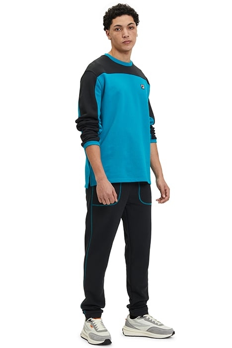 LONG SLEEVE SWEATSHIRT WITH COLOR BLOCK DETAIL MARINE / BLAC 3