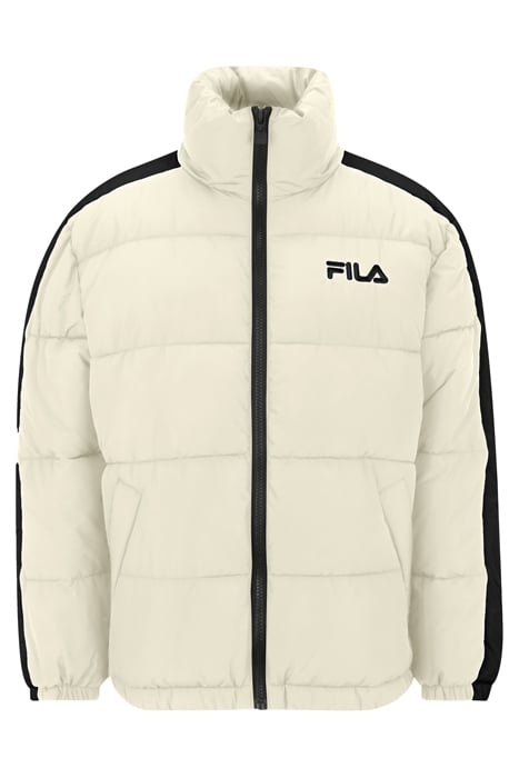 LESZNO 90'S PUFFER JACKET ANTIQUE WHITE-BLACK 1