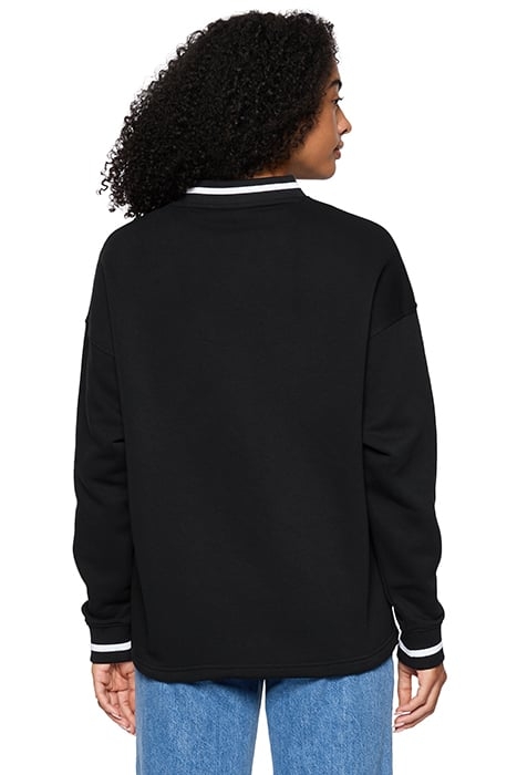 LANGERMA OVERSIZED V-NECK SWEAT SHIRT BLACK 2