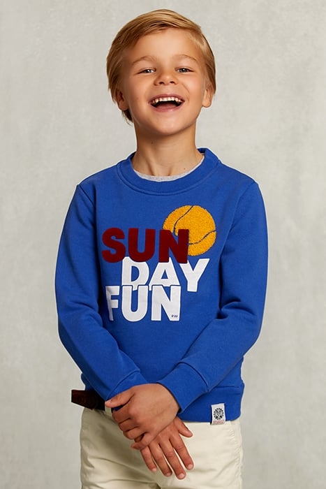 FANTASY CREW NECK SWEATER CARIBBEAN BLUE BLUE 1