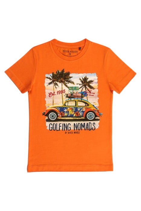 NORMAL FIT BASIC T-SHIRT IN SUNRISE ORANGE 1
