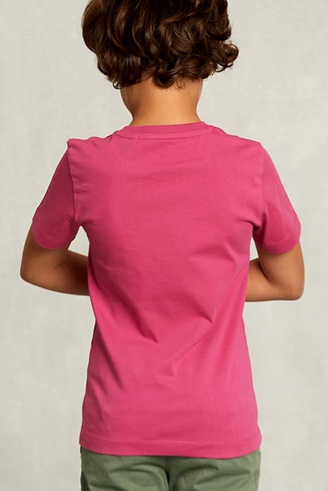 NORMAL FIT BASIC T-SHIRT IN AMARANTH PINK 2
