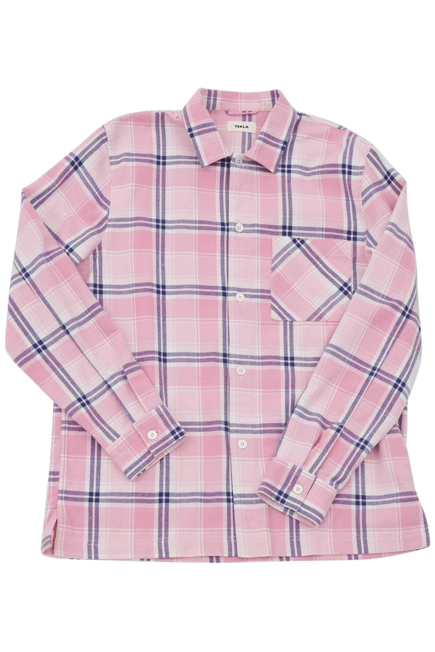 UNISEX FLANNEL, PYJAMAS SHIRT PINK PLAID 2
