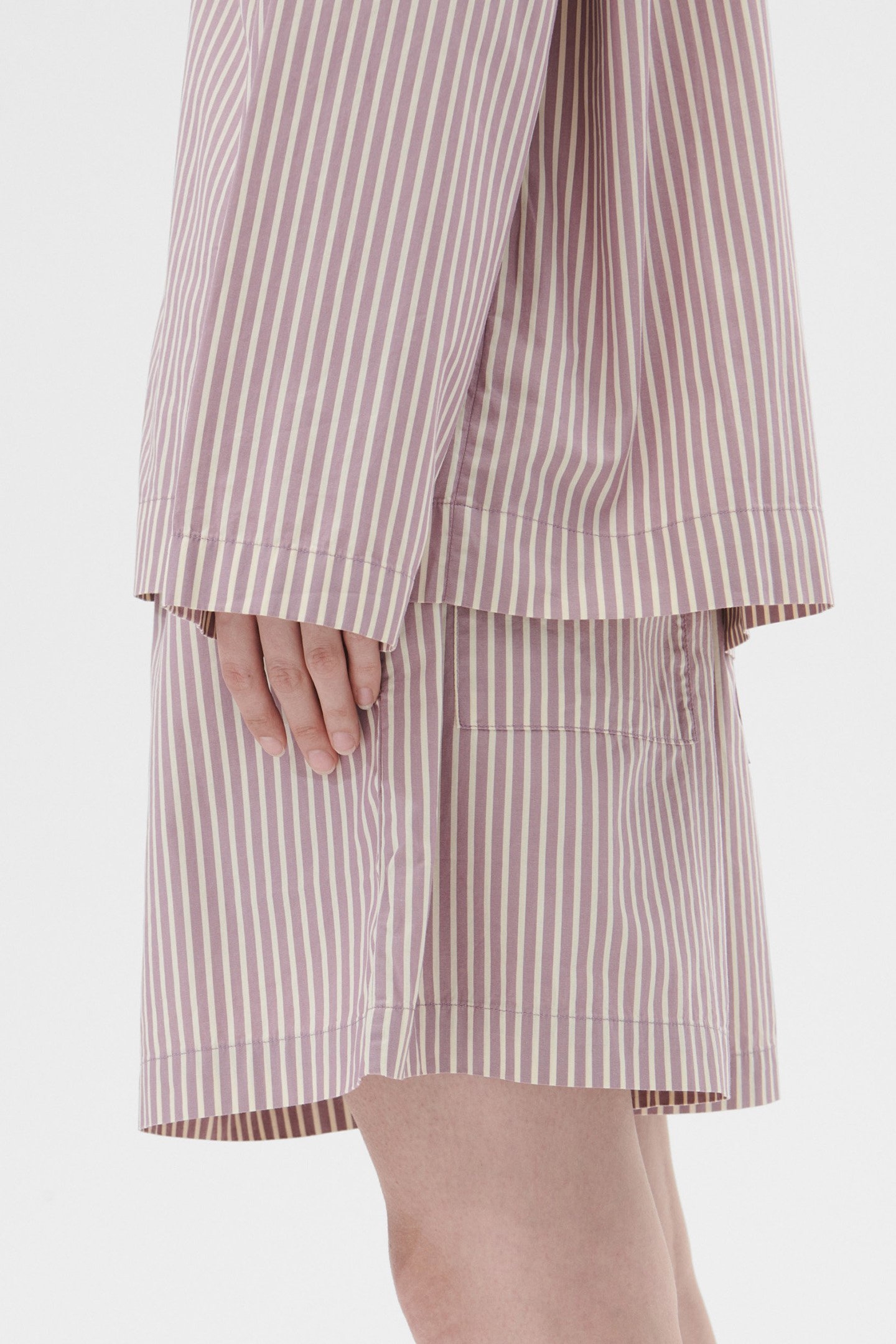 UNISEX POPLIN, PYJAMAS SHORTS SKIPPER STRIPES 1