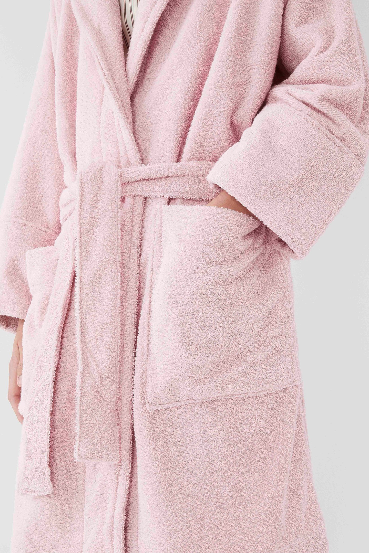 UNISEX HOODED BATHROBE STELLA PINK 2