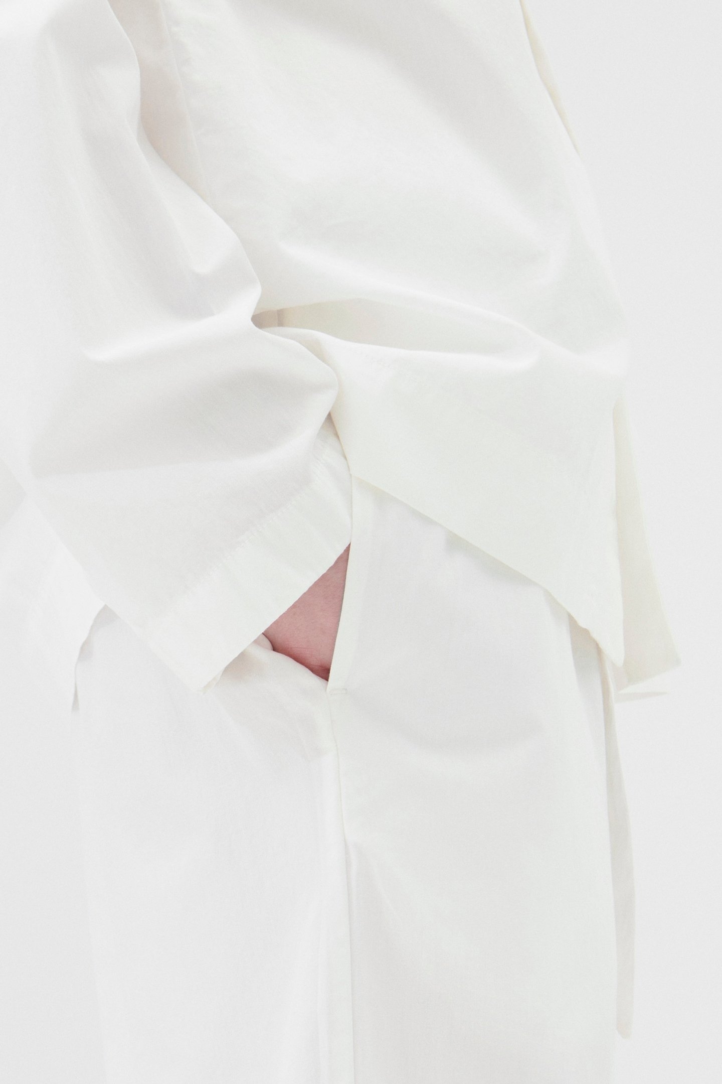 UNISEX POPLIN, PYJAMAS PANTS ALABASTER WHITE 2