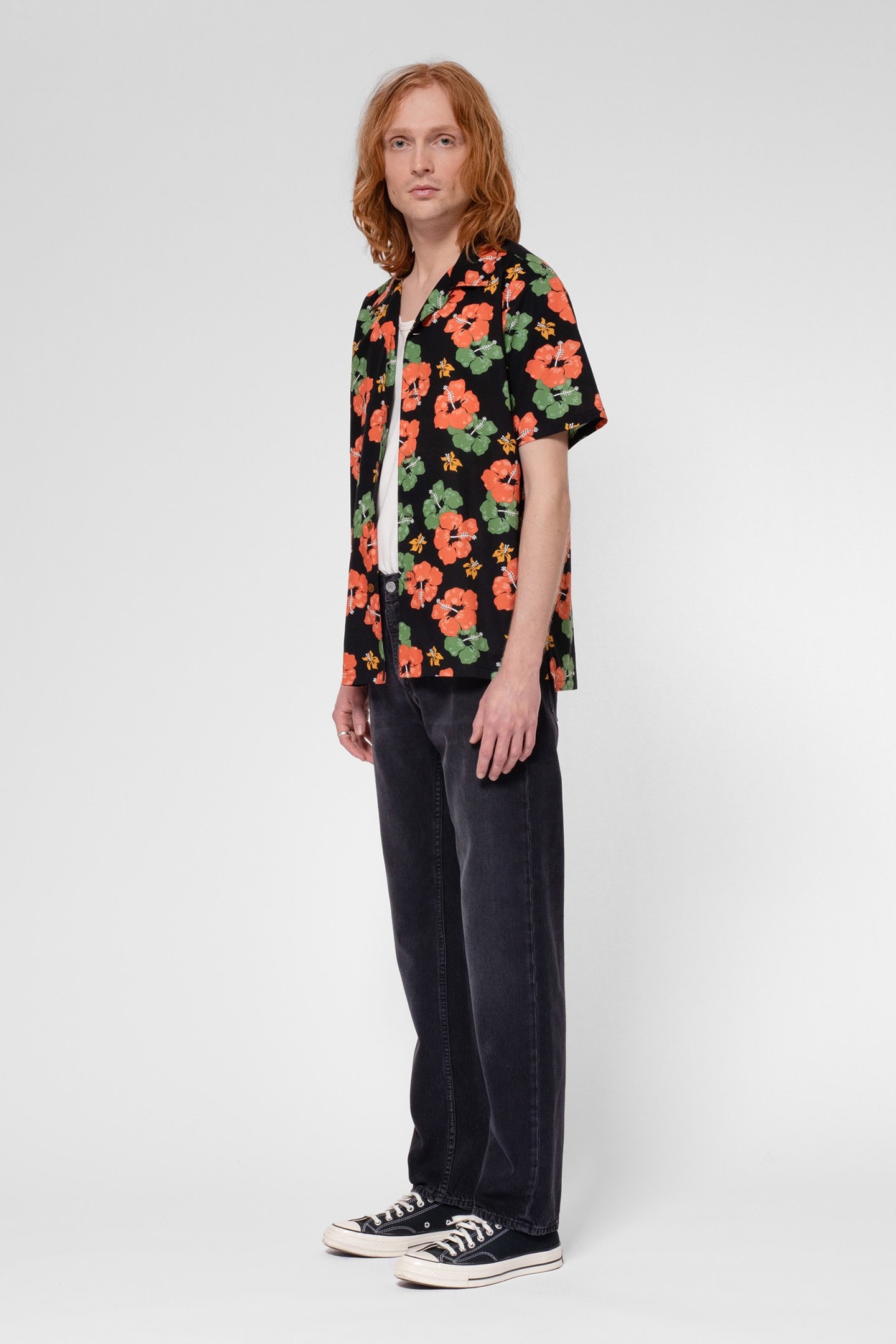 ARVID FLOWER HAWAII SHIRT BLACK 5