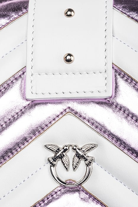 LOVE ONE MINI CL NAPPA CON INS PINK/WHITE-SHINY NICKEL 4