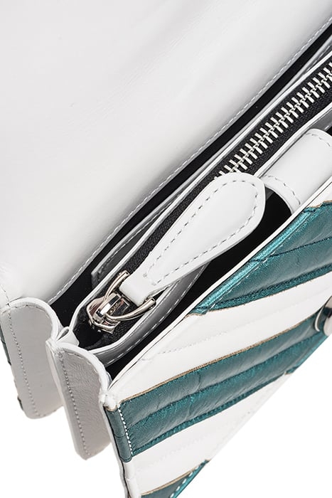 LOVE ONE MINI CL NAPPA CON INS AQUAMARINE GREEN/WHITE-SHINY  6