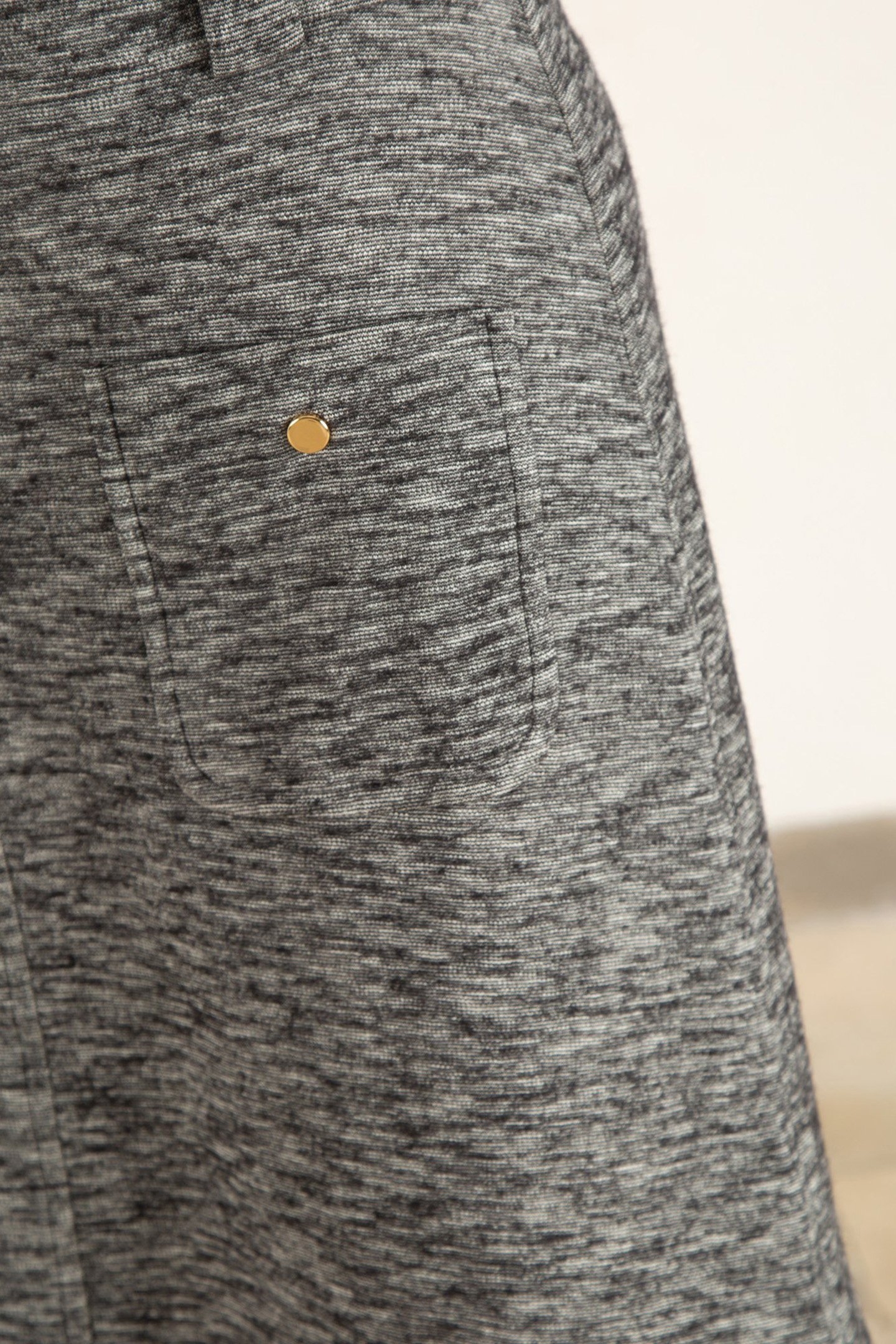 SHAPED SKIRT BLACK MELANGE 5