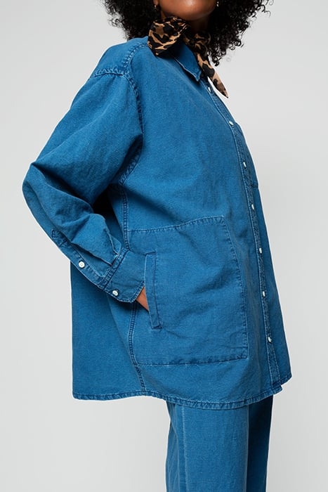 CLASSIC SHIRT WASHED LINNEN BLUE 5