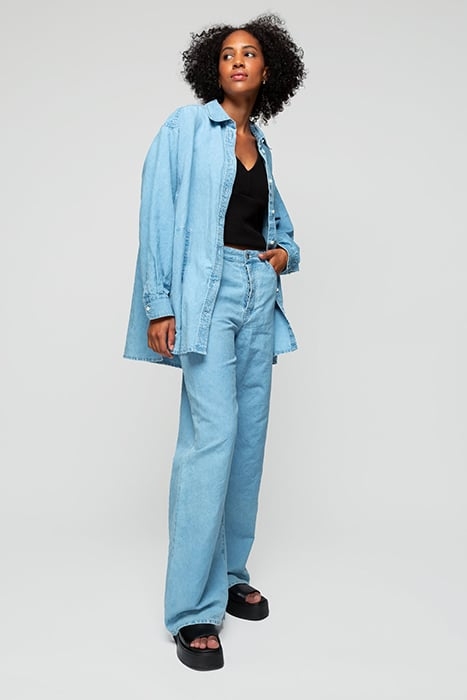 CLASSIC SHIRT WASHED ULTRA LIGHT DENIM 4