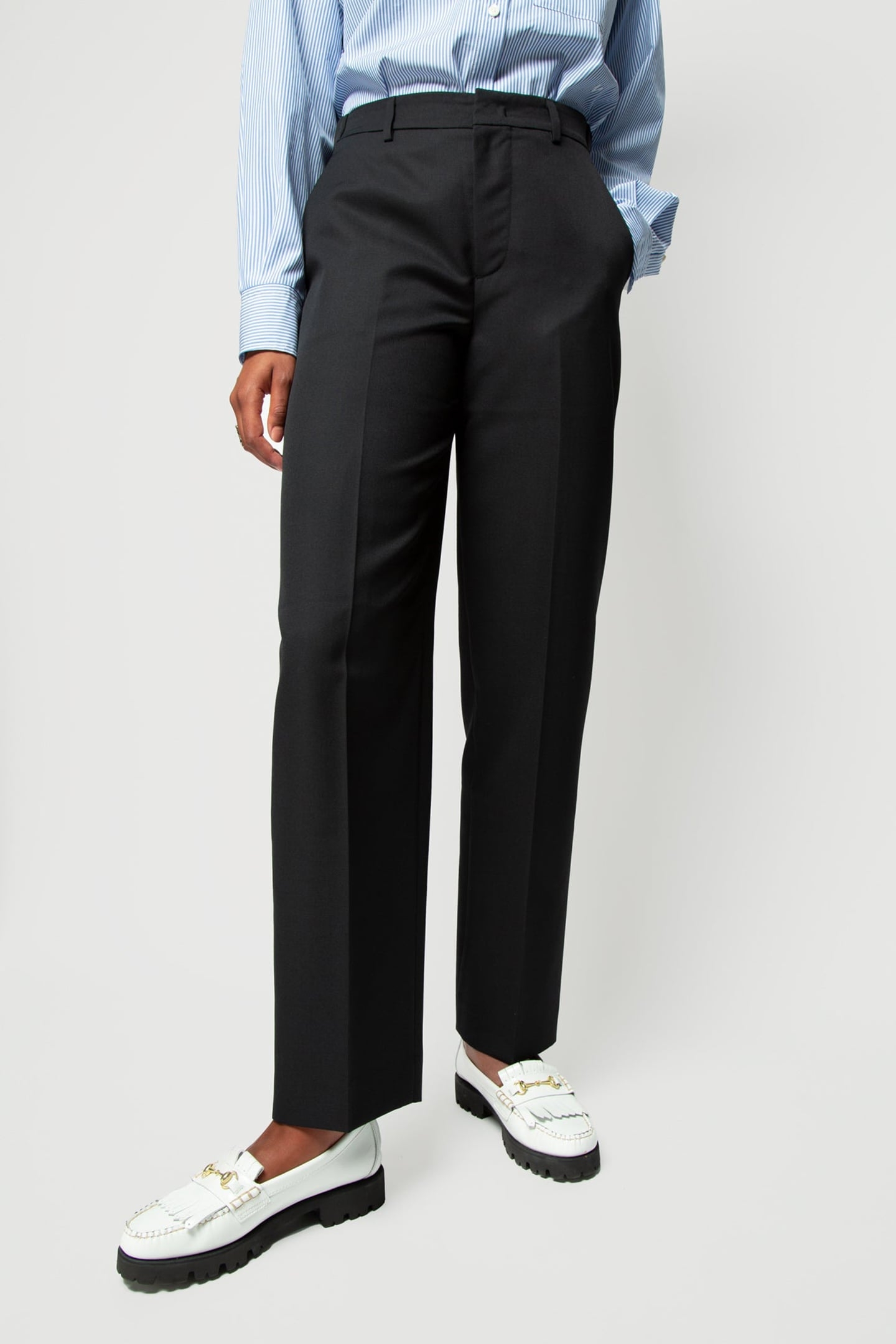 PANTS STRONG WOOL BOY CHINO BLACK 1