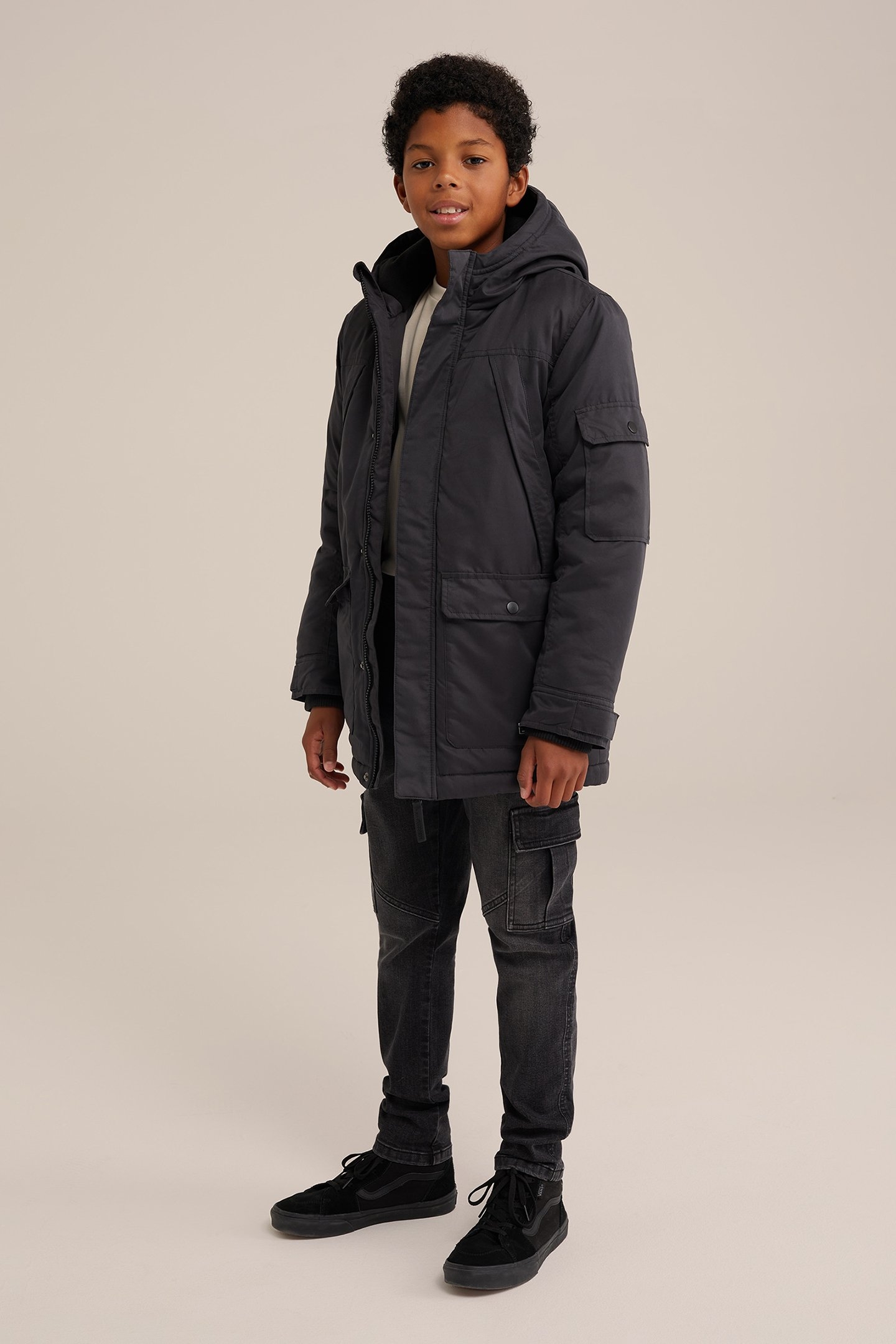 JACKET LONG LENGTH DARK GREY 2