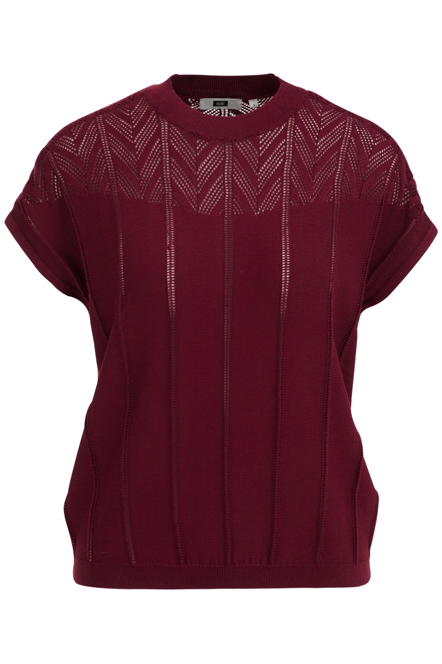 KNITTED PULLOVER BURGUNDY RED 4