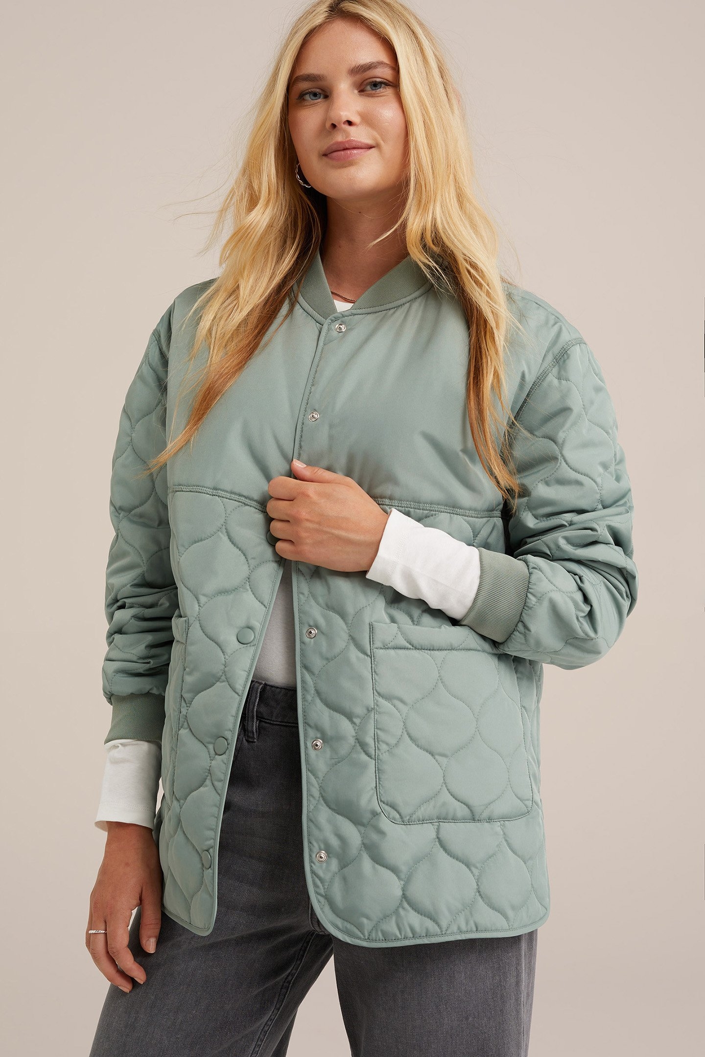 JACKET MIDDLE LONG LENGTH GREYISH GREEN 5