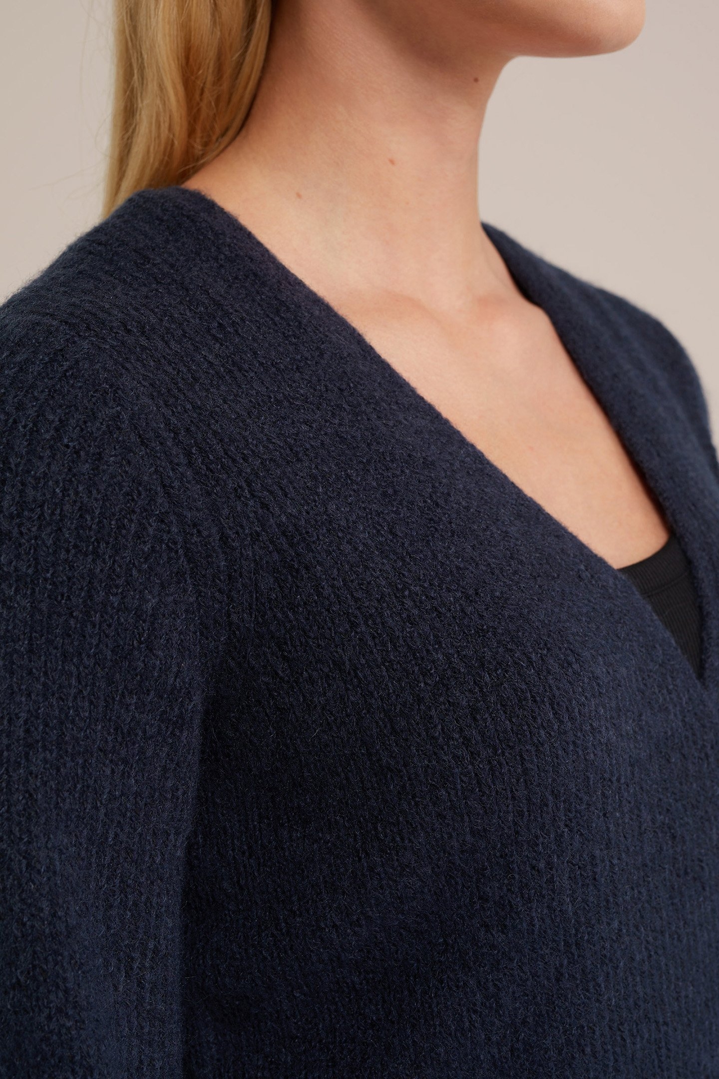WRAP CARDIGAN NAVY BLUE 5
