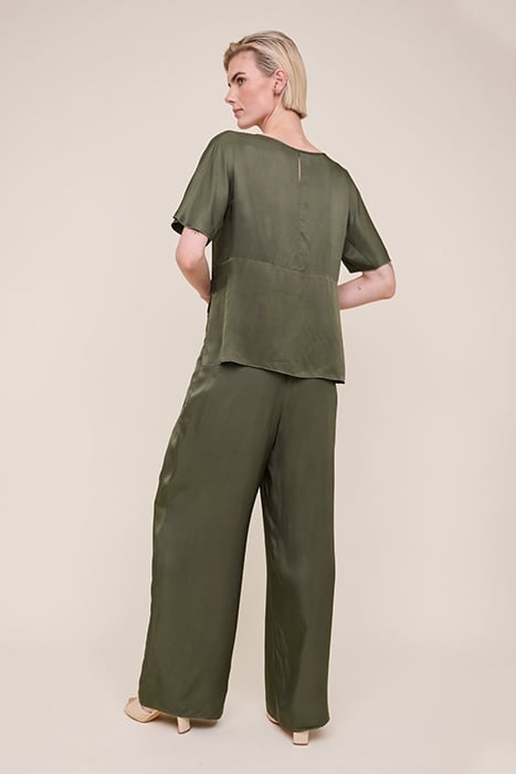 WRAP SATIN PANTS GRAPE LEAF 2