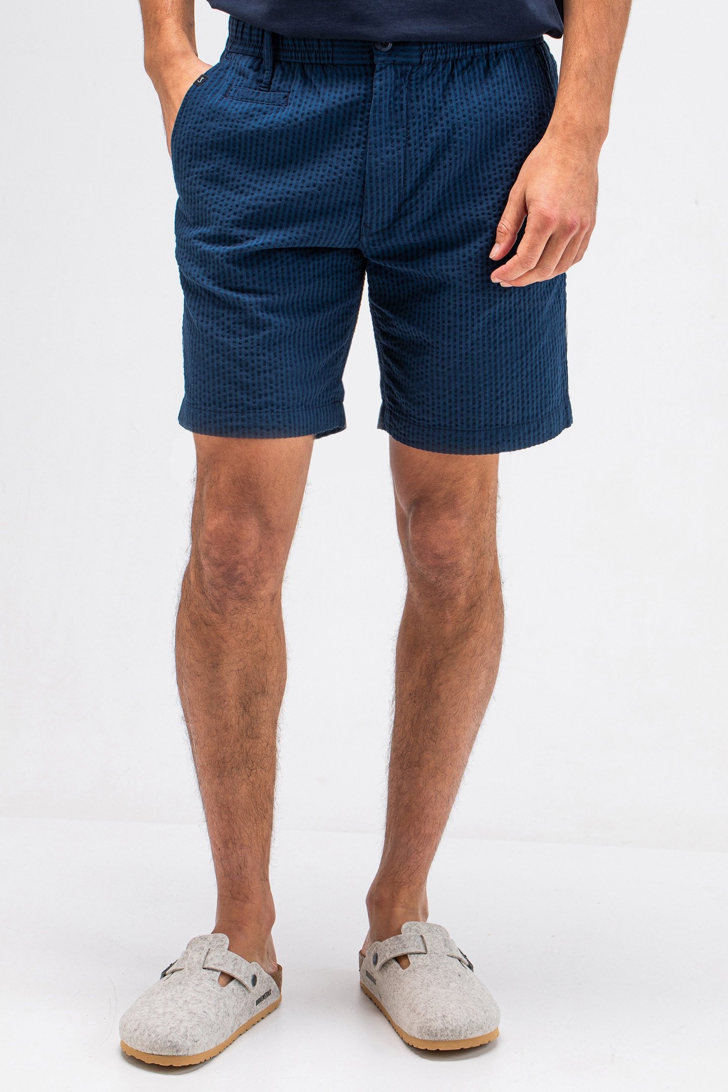 LONER MK 2 SEERSUCKER SHORT IRIS BLUE 1