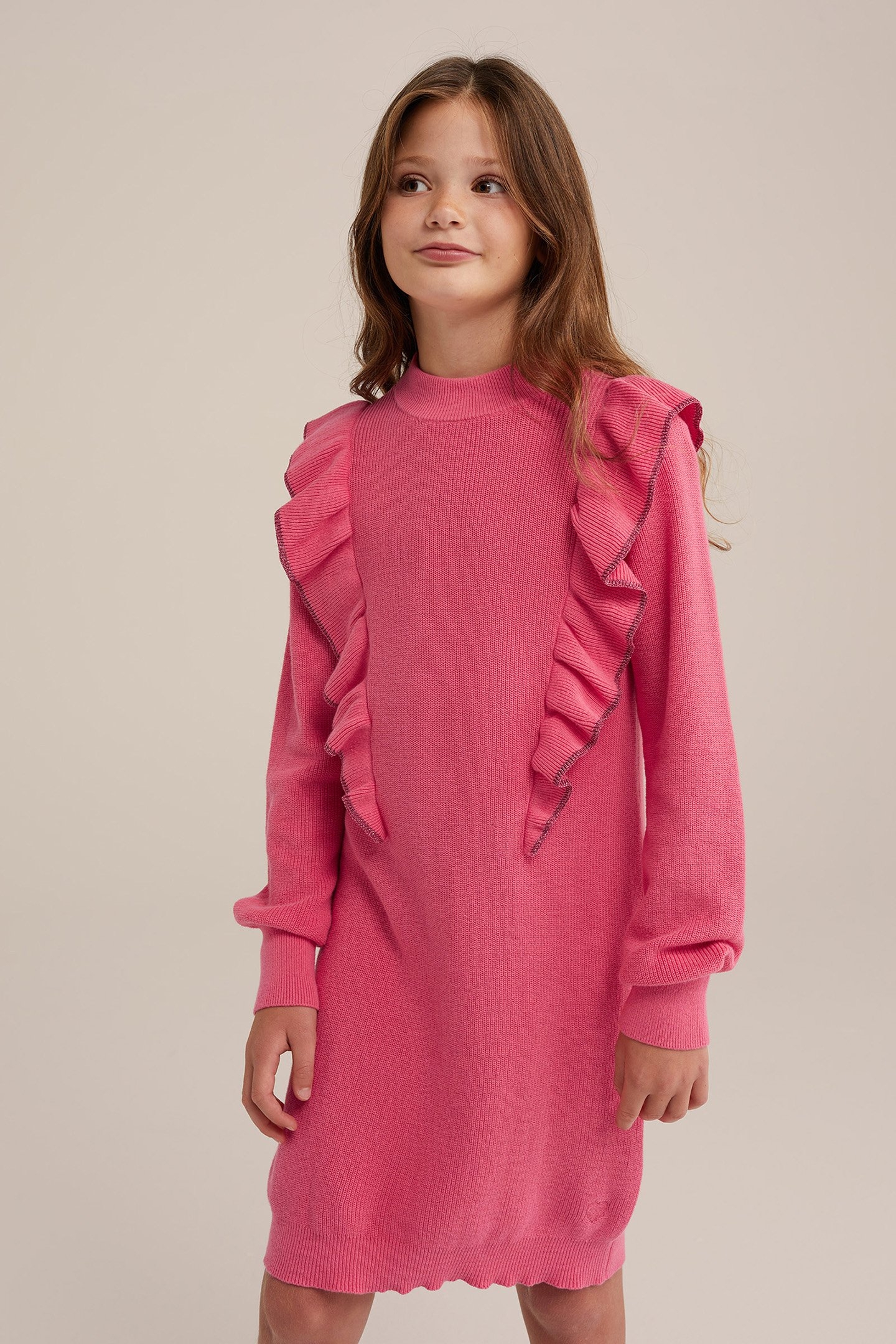 DRESS MID LENGTH PINK 1