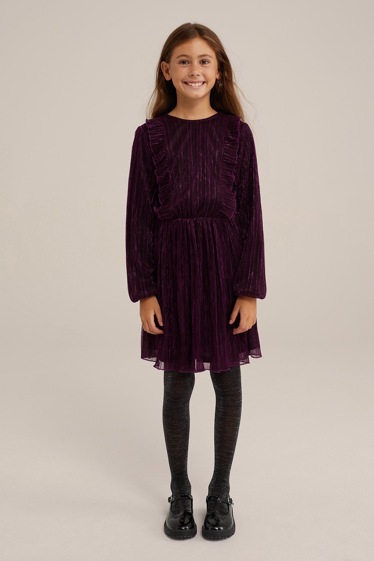 DRESS MID LENGTH DARK PURPLE 2