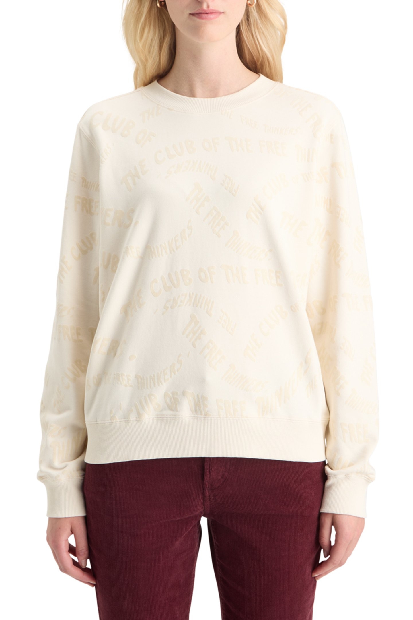 FLOCK AOP REGULAR FIT SWEATSHIRT SOFT ICE 1