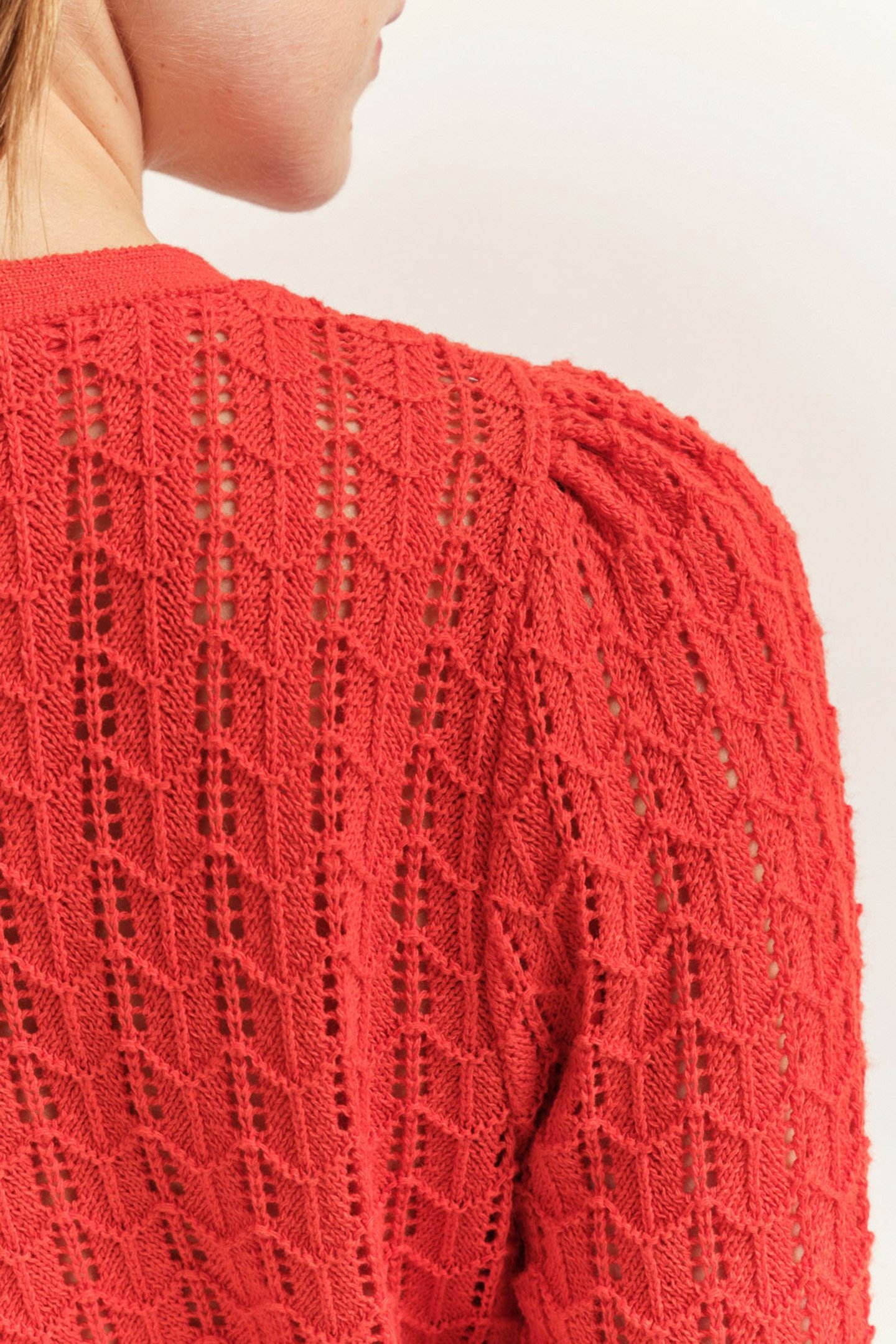 TARRY - REVERSIBLE NASTURTIUM OPENWORK CARDIGAN CAPUCINE 4