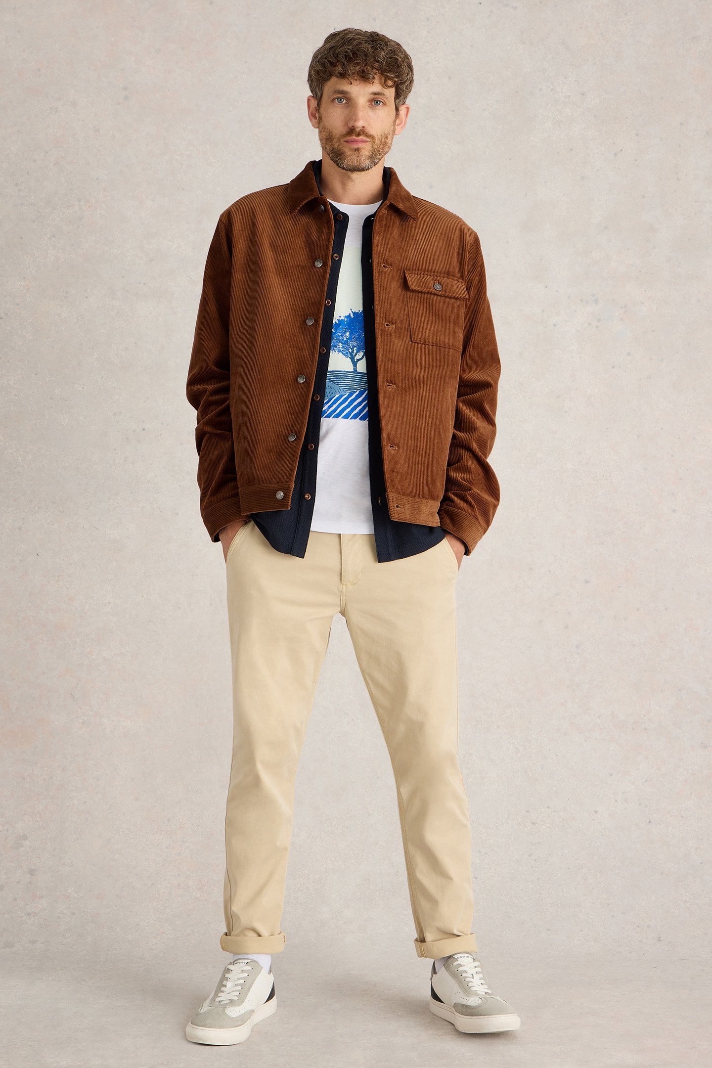 CORD JACKET MID TAN 1