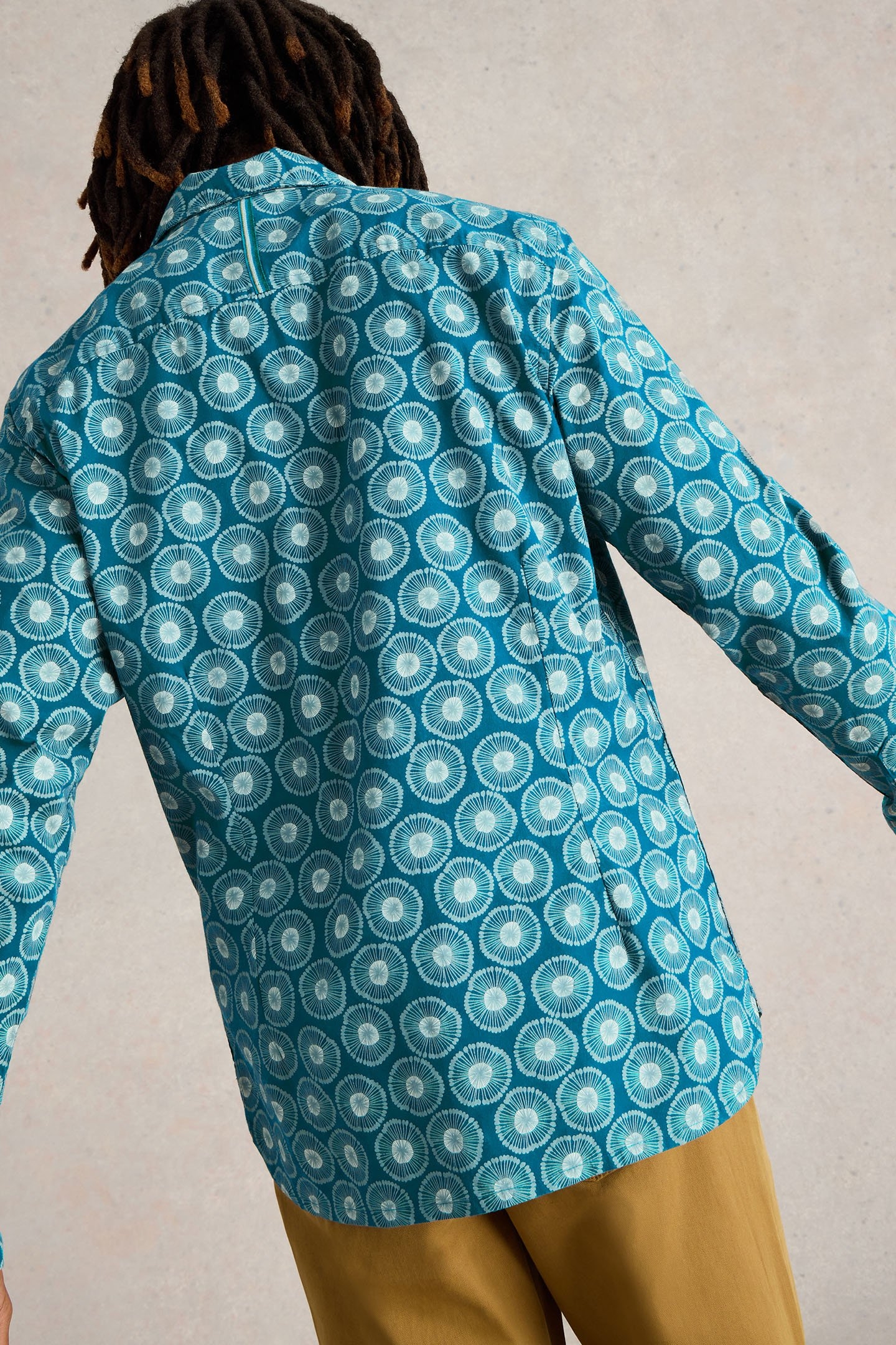 SPRIG SPOT PRINTED SHIRT BLUE MULTI 3