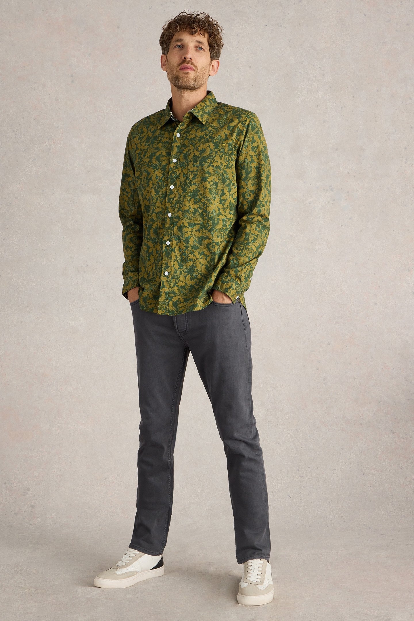 HAWTHORN BIRD PRINTED SHIRT GREEN MULTI 1