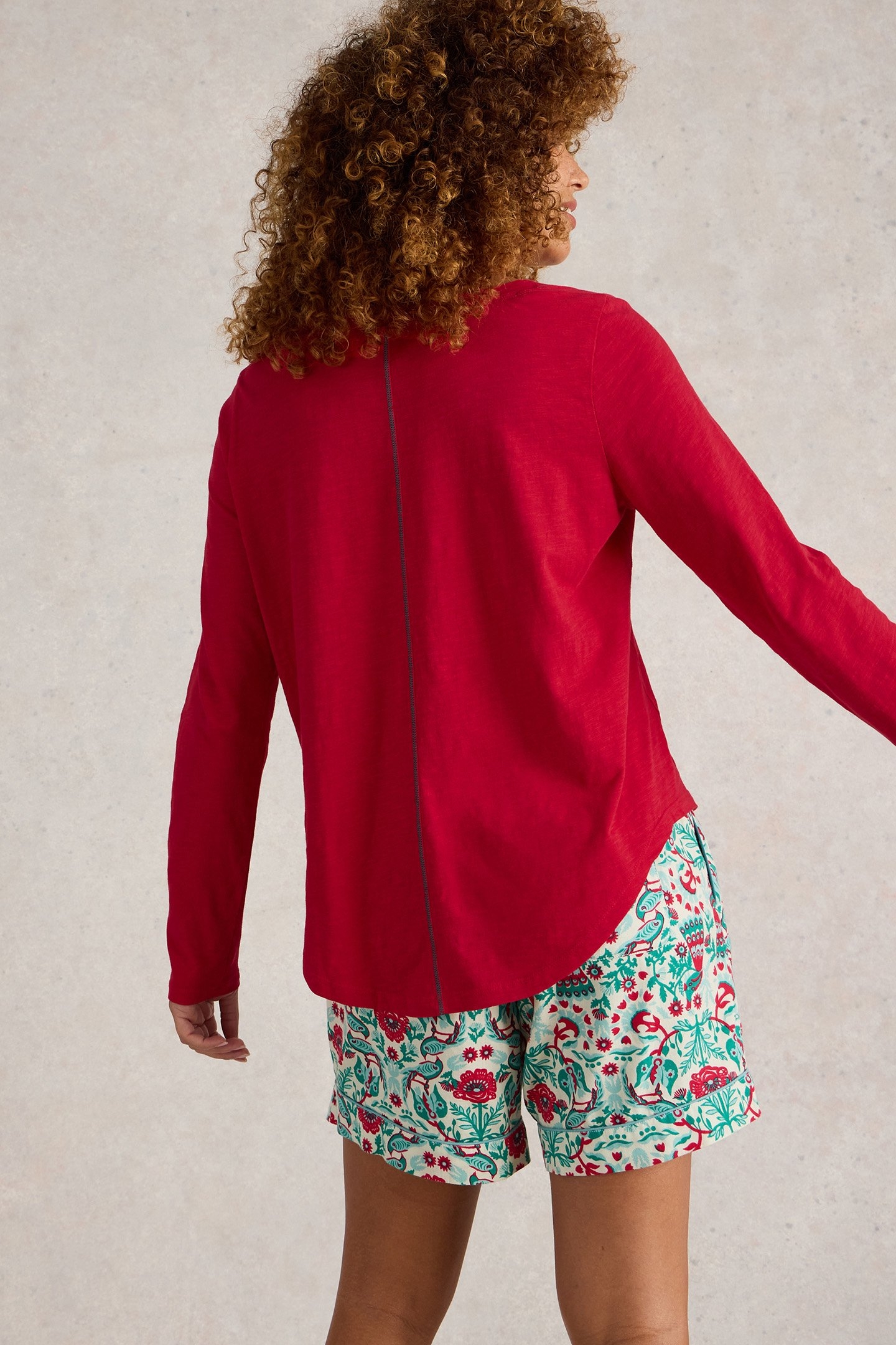 TESSA SHORT PJ SET IVORY MULTI 3