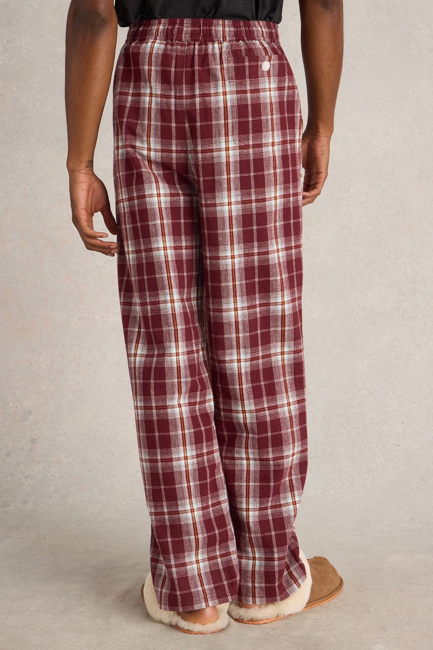 MOORLAND FLANNEL PJ TROUSER PLUM MULTI 2