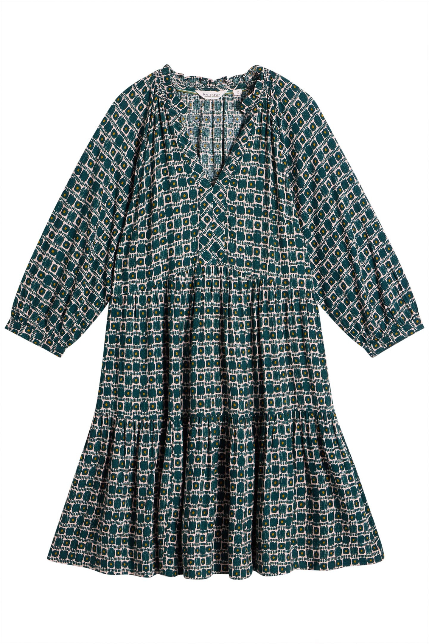 SOPHIA DRESS TEAL PRINT 3