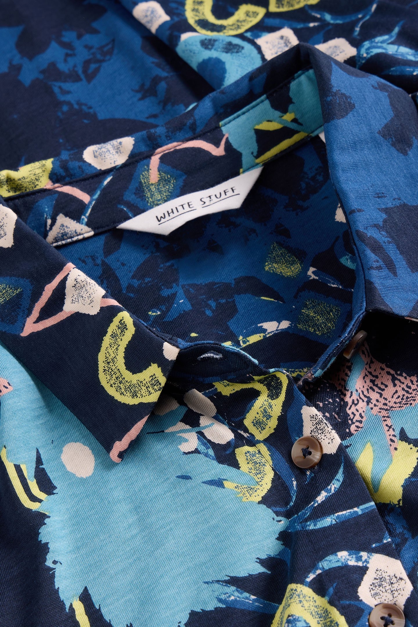 RUA JERSEY SHIRT DRESS BLUE PRINT 6