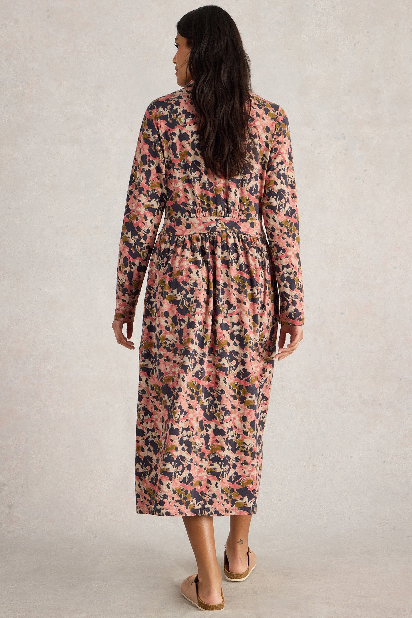 LOTTIE JERSEY SHIRT DRESS PINK MULTI 2