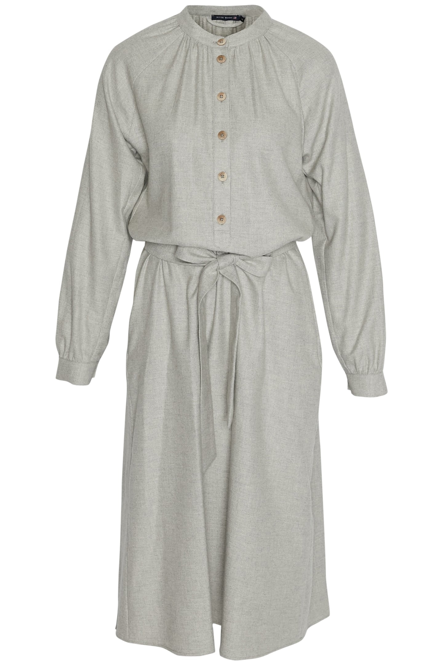 COTTON MIDI DRESS IN GREY 1