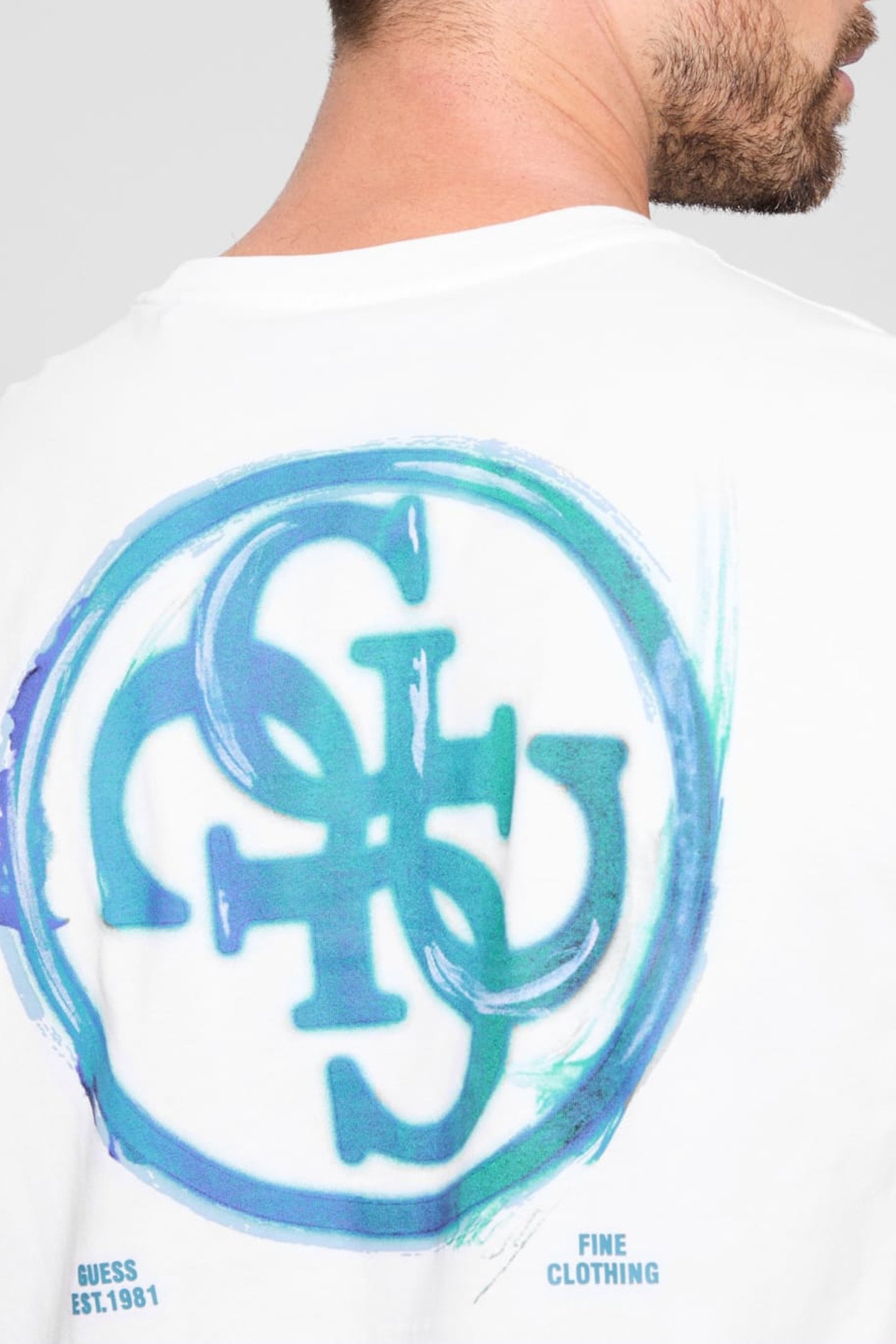 GUESS ECO SS BSC PAINTED QUATT PURE WHITE 6