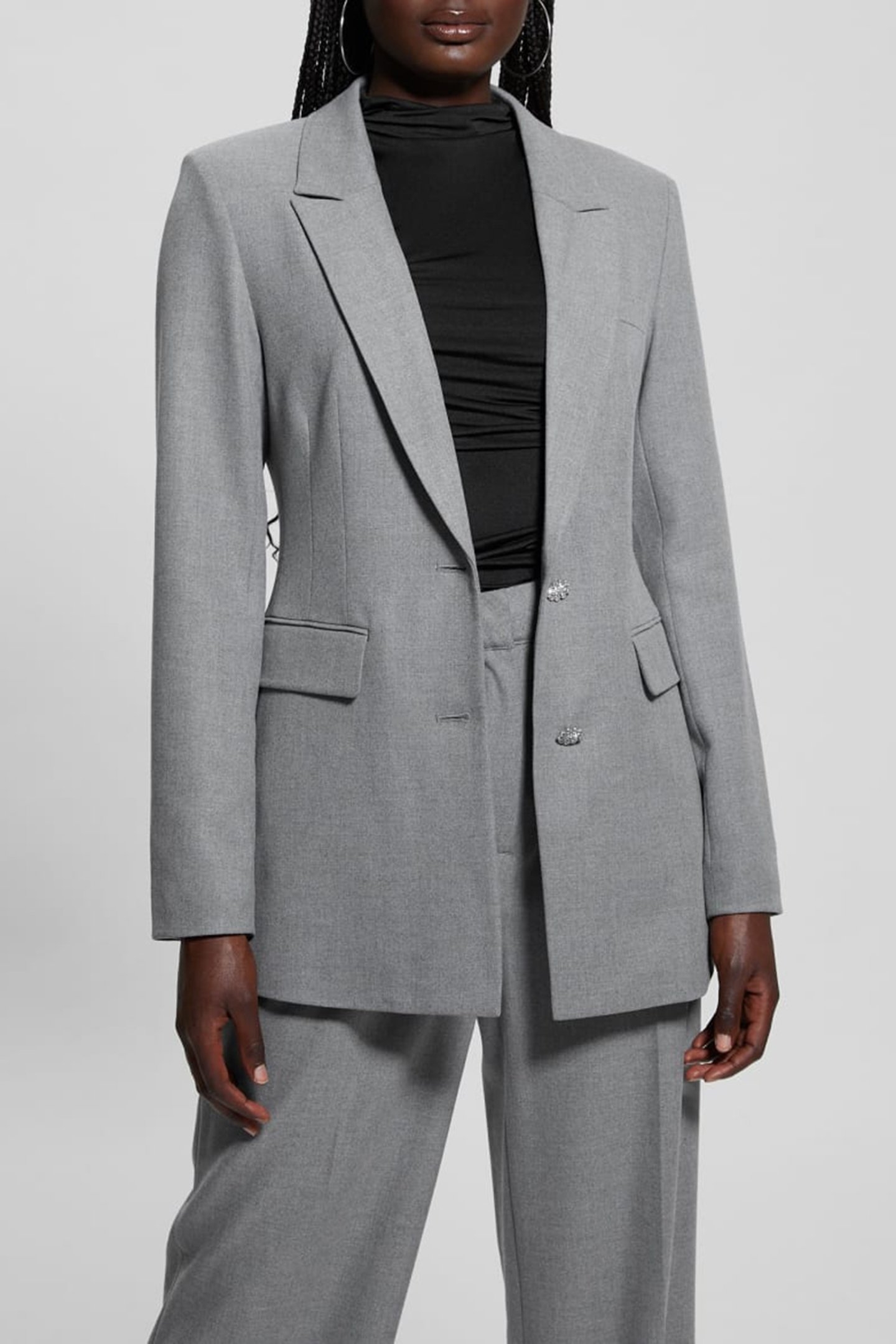 DORIS SINGLE BREAST CLOUDY GREY HEATHER 1