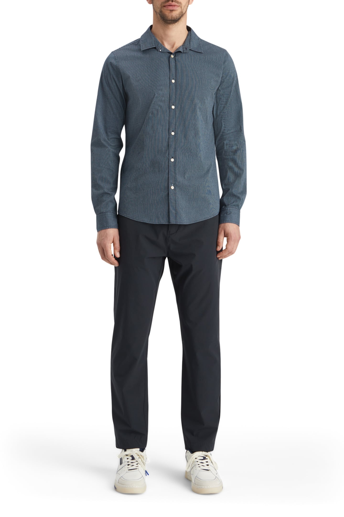 SEASONAL ESSENTIALS POPLIN STRIPED SHIRT NIGHT STRIPE 3