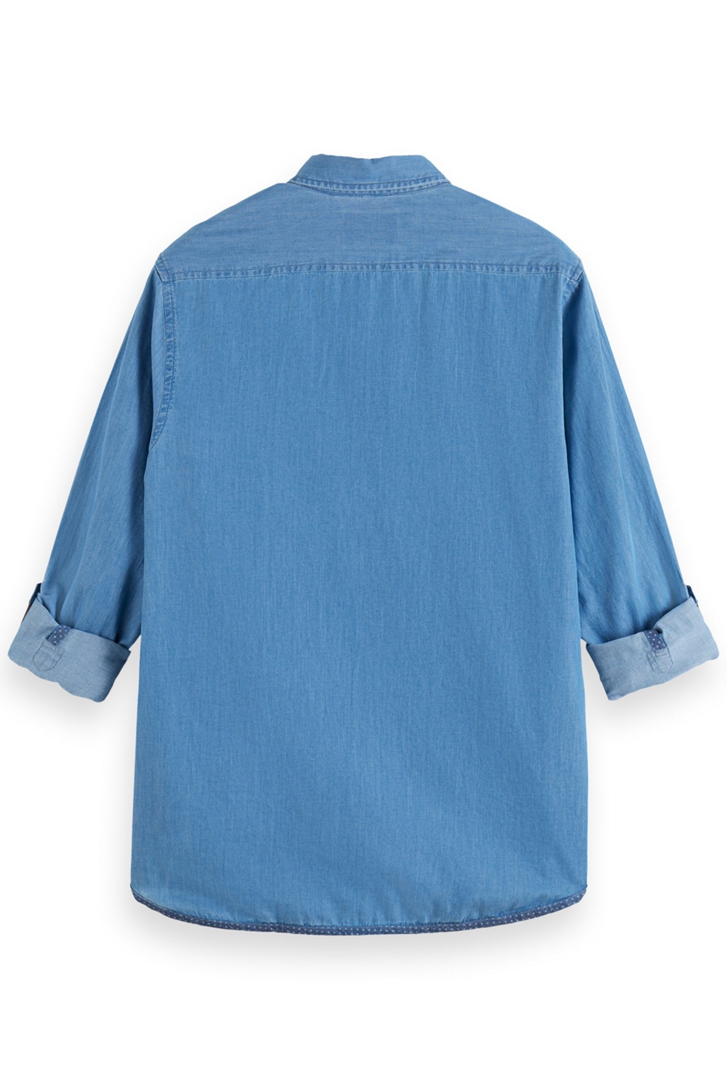 SMART INDIGO LIGHTWEIGHT DENIM SHIRT WITH SLEEVE ADJUSTERS W 6